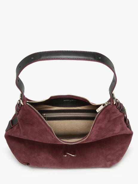 Schoudertas Carrie Suède Leder Nathan baume Violet vogue 1 ander zicht 4